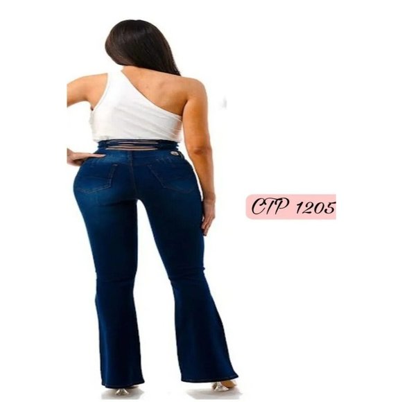 Size 0, Flared jeans for women, stretch, curvy, push up, butt lift. CTP 1206 - Picture 2 of 5
